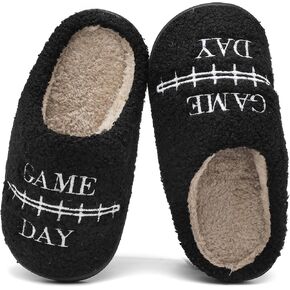 Inminpin Kids Girls Boy Ball Sports Slippers Soft Curly House Shoes Memory Foam Non-Slip Indoor Outdoor Slippers for Sports Fan