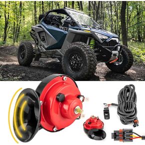 2 حزمة طقم القرن والمكونات واللعب تبديل الأسلاك تسخير مع نبضات PULSE POWER RELAY FUSE متوافق مع Polaris RZR PRO GENERAL RANGER TRABO R S XP 4 2018-2025 (12V 130DB)