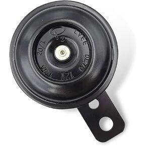 Motorcycle Electric Horn, 12V 1.5A 105db Round Loud Horn Speaker, Waterproof Horns for Motorcycles/Scooters/Dirt Bikes (Black)