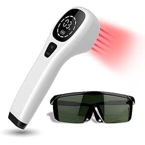 Cold Laser Human/Vet Device with LED Display Targets Joint and Muscles for Infrared Light(2x808nm +12X650nm)