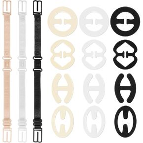 15 Pcs Bra Strap Clips Bra Strap Holder Anti-Slip Bra Strap Clips Non-slip Adjustable Elastic Bra Strap Holder to Make Racerback Conceal Straps Clips