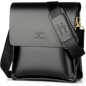 Mens Crossbody Bag, Leather Messenger Shoulder Bag for Women Men Purse Travel Work Business in Kuwait