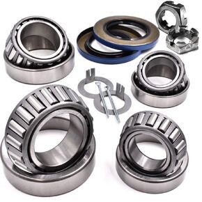 2 Trailer Axle Rebuild Kit 5200-7000lb 1.75" 25580 25520, 1.25" 14125A 14276 Bearings, 21333TB 22333TB 10-10 10-36 Seals, Utility Cargo Pop Up RV Horse Livestock Car Hauler LM14125A Wheel Spindle