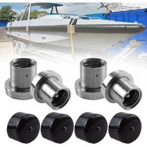 RULLINE 2PCS 2.717" Stainless Steel Boat Trailer Bearing Protector Trailer Bearing Dust Cap Trailer Wheel Bearing Bars Cover Bearing Protectors 2.717"