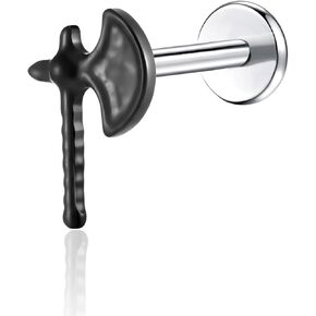 1pcs G23 Titanium Flat Back arics Studs 16G F136 زرع درجة التيتانيوم لابريتس Press PIT LINDLEY PUSH