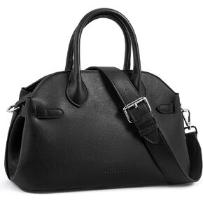 BOSTANTEN Satchel Purses for Women Suede Top Handle Handbags Trendy Medium Crossbody Bag with Adjustable Strap