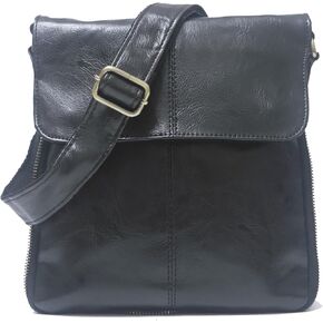 Mens Crossbody Bag, Leather Messenger Shoulder Bag for Women Men Purse Travel Work Business