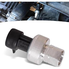 Pack-1 Car Air Conditioning Pressure Sensor, 1.85" Long Metal + Plastic Sensitive Reaction Sensor, Replacement 13587668 13502759, Compatible with Buick Chevrolet GMC Opel Saab (Silver)