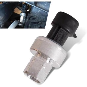 Pack-1 Car Air Conditioning Pressure Sensor, A/C Refrigeration Pressure Sensor Replacements, Compatible with Buick Chevrolet GMC Opel Saab 13587668 13502759 (Silver)