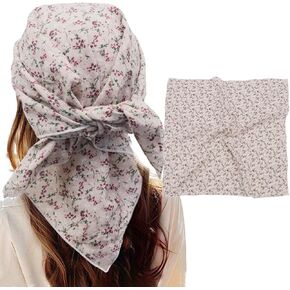 Bandanas for Women Men 21"x21" Floral Headband Scarf Versatile Hair Bandana Square Head Scarf