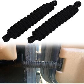 Door Limiting Straps, Swing Door Check Limiter Compatible with Wrangler YJ TJ JK JKU JL JLU, 1987-2024 black