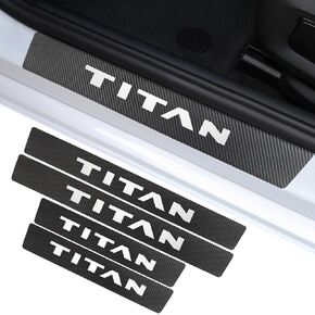 Car Door Sill Protector Compatible with Nissan Titan Accessories, Door Sill Guard Decoration Door Sill Scuff Plate Sticker
