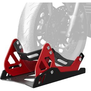 Motorcycle Wheel Chock Universal Front Tires Stand Adjustable Heavy Duty 1800 lb Capacity for 8"-21"Dirt Pit Bikes Ebike Electric DirtbikeTrailer Cruiser Sports