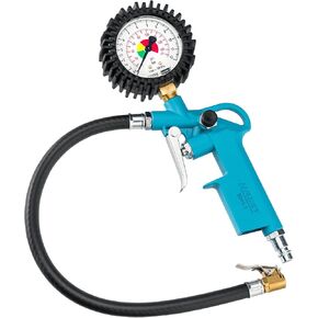 مقياس ضغط الإطارات Hazet 9041-1 I مقياس الضغط المدى: 0-174 PSI ، طول الخرطوم: 15.75 بوصة ، قطر مقياس الضغط: 2.48 بوصة