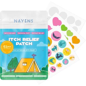 Bite Itch Relief Patch Anti Itch Stickers Nature Formula Hydrocolloid Fast Bite Itch Relief Chemical-Free Safe for Kids Prevent Itching&Scratching Minimize Dark Marks 3 Sizes & 3 Styles (61)