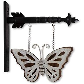 K&K Interiors, 17286A 15 Inch Metal & Wood Double Sided Butterfly Arrow Replacement