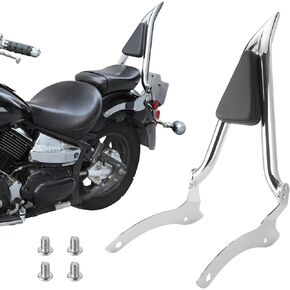Passenger Rear Backrest Sissy Bar Luggage Rack Pad Kit Compatible with Yamaha V Star Drag Star1100 XVS 1100 Classic 2000 2001 2002 2003 2004 2005 2006 2007 2008 2009 2010 2011