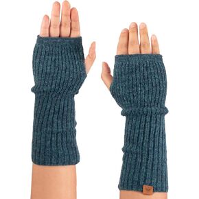 NOVICA Handmade Alpaca Wool Blend Fingerless Gloves Arm Warmers for Women