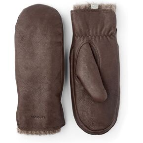 Hestra Women's Tiril Mitt, Deerskin Leather Mittens with Wool Lining for Cold Weather & Everyday Winter Wear