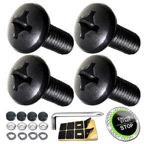 M5 License Plate Screws for BMW & Tesla - M5-0.8x12mm Black Stainless Steel Car Tag Bolts, Rustproof Mechanical Fasteners Hardware with Caps