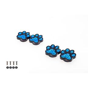 FD&D Multiple Use Shining Screw Cap, Blue Paw Pattern with M6 Machine Screw