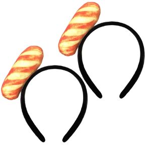 2 Pcs Pickle Headbands Banana Headbands Hot Dog Headpieces Funny Costume Headwear Accessories for Props Adults(Banana)