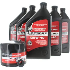 Mercury 25W-40 Change and Filter Kit 75-90-115HP Four Stroke Outboard 8M0081917
