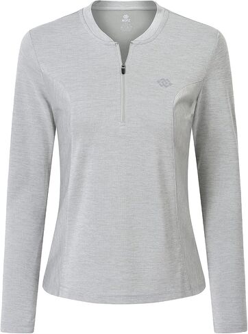 Mofiz Women's Long Sleeve Golf Polo Shirt 1/4 Zip Upf 50+ Sun Protect in Kuwait