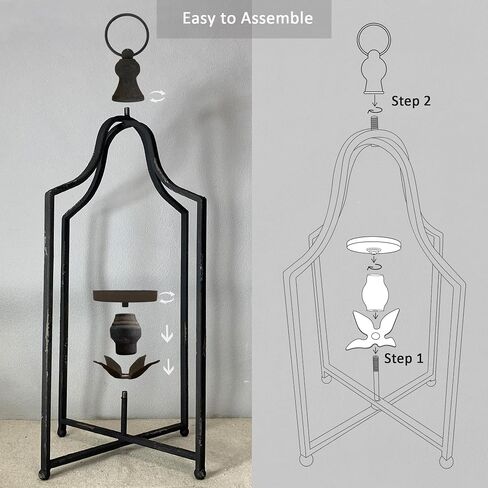 Large Tall Shabby Chic Lanterns Decorative Indoor Outdoor, Outside Gifts Front Porch Patio Vintage Metal Candle Holders, Fireplace Table Floor Farmhouse Rustic Decor Set of 2 in Saudi Arabia