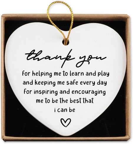 Teacher Appreciation Gifts Ceramic Ornament Keepsake Sign Heart Plaque Best Teacher Gifts for Women Birthday Christmas Teacher Thank You Gifts for Teacher from Student in Saudi Arabia