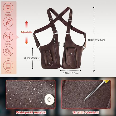 Double Shoulder Armpit Bag for Men, Anti-Theft Hidden Adjustable Strap Holster, Water Resistant Crossbody Pack in Kuwait
