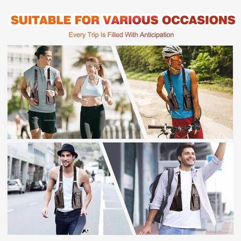 Double Shoulder Armpit Bag for Men, Anti-Theft Hidden Adjustable Strap Holster, Water Resistant Crossbody Pack in Kuwait