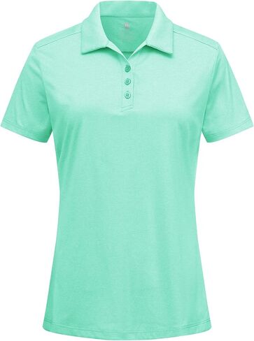 BGOWATU Women's Polo Shirts Golf Tennis Shirts Short Sleeve 3 Buttons Collared Casual Top UV Sun Protection Dry Fit in Kuwait