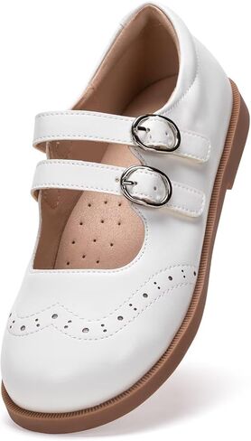 Frank Mully Girls Flats Mary Jane Shoes Round Toe Dress School Oxford Flats for Toddler/Little Kid in Saudi Arabia