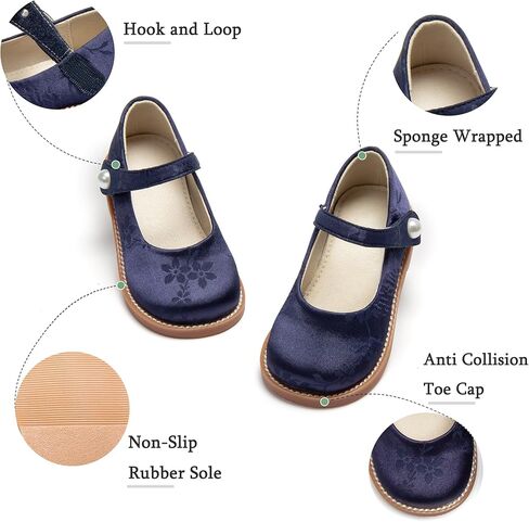 THEE BRON Toddler Girls Mary Jane Shoes Floral Cut-Out Oxfords Dress Flats in Saudi Arabia