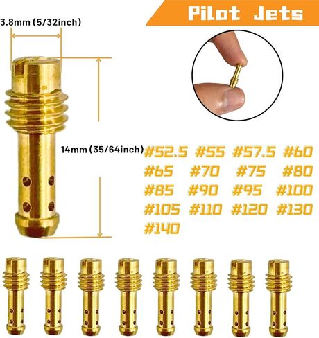 Carburetor Pilot Slow Jet Kit for Mikuni VM TM Carburetors VM22/210 (#10 - #50) in Kuwait