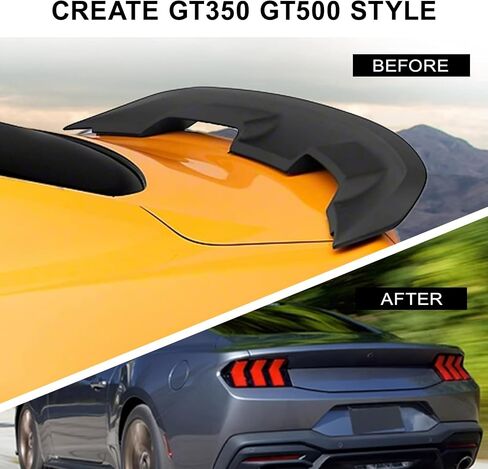 Mustang Spoiler - Compatible with 2015-2023 Mustang Shelby/GT/EcoBoost Coupe 2 Door Models - GT 350 GT500 Style Trunk Rear Spoiler Wing in Saudi Arabia