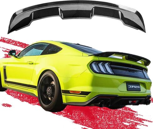 Mustang Spoiler - Compatible with 2015-2023 Mustang Shelby/GT/EcoBoost Coupe 2 Door Models - GT 350 GT500 Style Trunk Rear Spoiler Wing in Kuwait