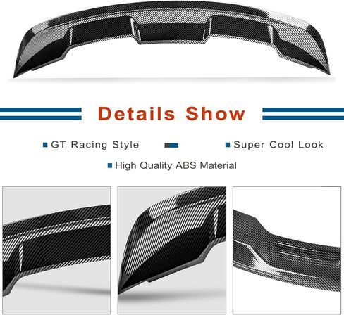 Mustang Spoiler - Compatible with 2015-2023 Mustang Shelby/GT/EcoBoost Coupe 2 Door Models - GT 350 GT500 Style Trunk Rear Spoiler Wing in Kuwait