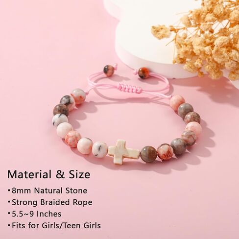 هدايا مجوهرات سوار Cross Beads للفتيات الفتيان المراهقين ، تخرج من التخرج من تخرج التخرج المسيحيين. in Kuwait