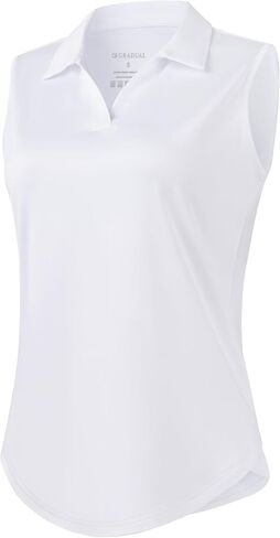 G Gradual Sleeveless Golf Shirts for Women Collared V Neck Tennis Tank Top Cooling Polo UPF 50+ Quick Dry Lightweight in Saudi Arabia