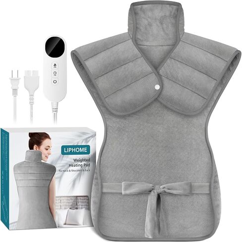 Heating Pad for Neck and Shoulders, Fathers Day Dad Gifts for Men Husband Boyfriend Grandpa, Heated Pad for Back Pain Relief, Heat Pad Birthday Gifts for Women Mom, 6 Heat Settings 4 Auto-Off, 22"x35" in Kuwait
