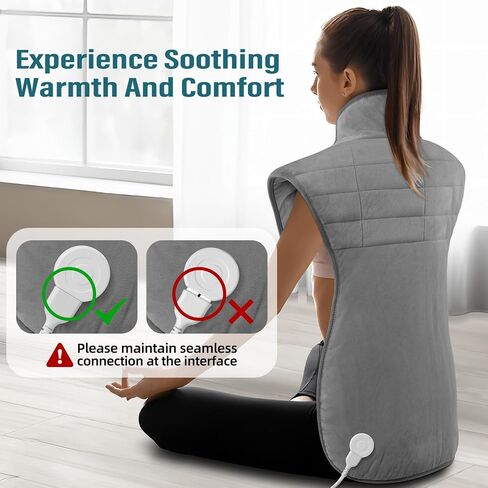 Heating Pad for Neck and Shoulders, Fathers Day Dad Gifts for Men Husband Boyfriend Grandpa, Heated Pad for Back Pain Relief, Heat Pad Birthday Gifts for Women Mom, 6 Heat Settings 4 Auto-Off, 22"x35" in Kuwait