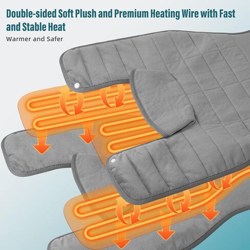 Heating Pad for Neck and Shoulders, Fathers Day Dad Gifts for Men Husband Boyfriend Grandpa, Heated Pad for Back Pain Relief, Heat Pad Birthday Gifts for Women Mom, 6 Heat Settings 4 Auto-Off, 22"x35" in Kuwait