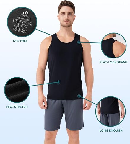 DAVID ARCHY Men's Tank Top Undershirt Micro Modal Undershirts Moisture-Wicking Tank A-Shirt for Men, 3-Pack in Saudi Arabia