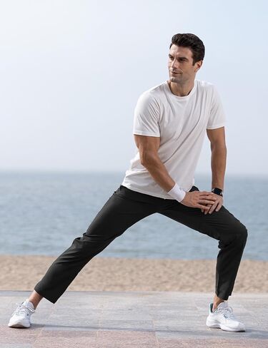 TBMPOY Men's Lightweight Hiking Travel Pants Breathable Athletic Fishing Active Joggers Zipper Pockets in Saudi Arabia