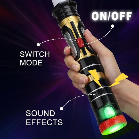 Light Up Saber for Kids Adults, Retractable Dark Light Up Saber for Adult Sword Kid Set, 2 Pack Toy Light Sword for Kids Boy 3-8, Blue, Red, Purple Light Savers Party in Saudi Arabia