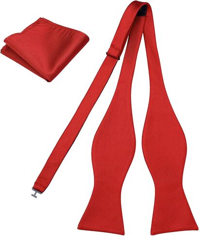 Dectwig Men's Men's Loved Tie Boy Tie و Pocket Square Men Wear Dies Black Bow Ries in Kuwait