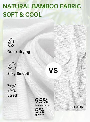 COLORFULLEAF Men's Undershirts Bamboo Rayon Short Sleeve Crewneck/V-Neck Tees Slim-fit T-Shirts 3 or 5 Pack in Saudi Arabia