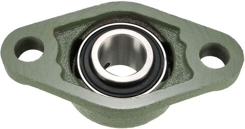 uxcell UCFL204 Flanged Pillow Block Bearing, 20mm Bore Diameter, Cast Iron/Chrome Steel, Set Screw Lock (Pack of 1) in Saudi Arabia